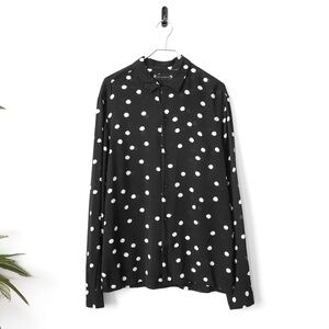 Amazing AllSaints Polka-Dot Pattern Lightweight Luxurious Button Down Shirt